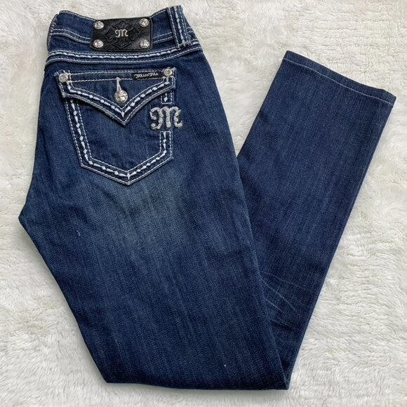 Miss Me Women's Easy Straight Jeans Size 26 x 26.5" - Picture 2 of 15